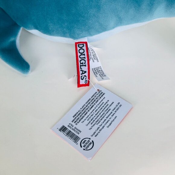 New w/Tag Douglas Blue Shark Macaroon Plush Stuffed Animal 15" - Picture 8 of 9